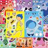 816Sheets Disney Inside Out 2 Make A Face Puzzle Stickers Funny Diy Assemble Jigsaw Cartoon Sticker Toy Party Game Reward Gifts