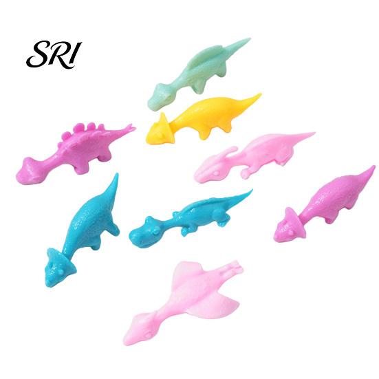 Dinosaur Toy Kit 5Pcs Sling Shot Finger Sticky Dino Launching Anxiety Relief Stress Stretchy Flying Tricky Props Party Favors