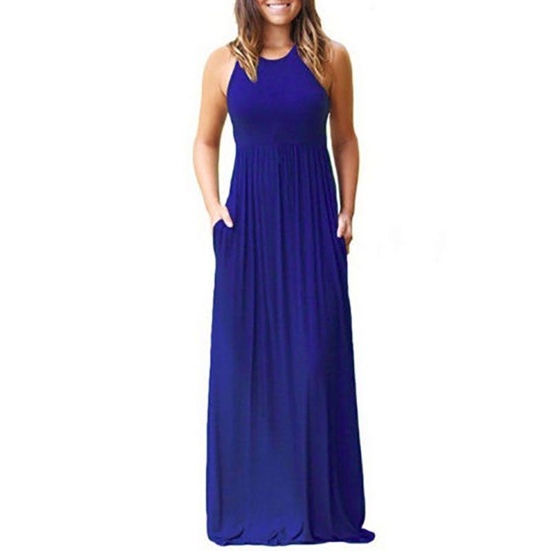 

Premium Quality Women Oversized Summer Loose Short Sleeve Casual Maxi Dress Plus Size Perfect For All Occasions Blue,L