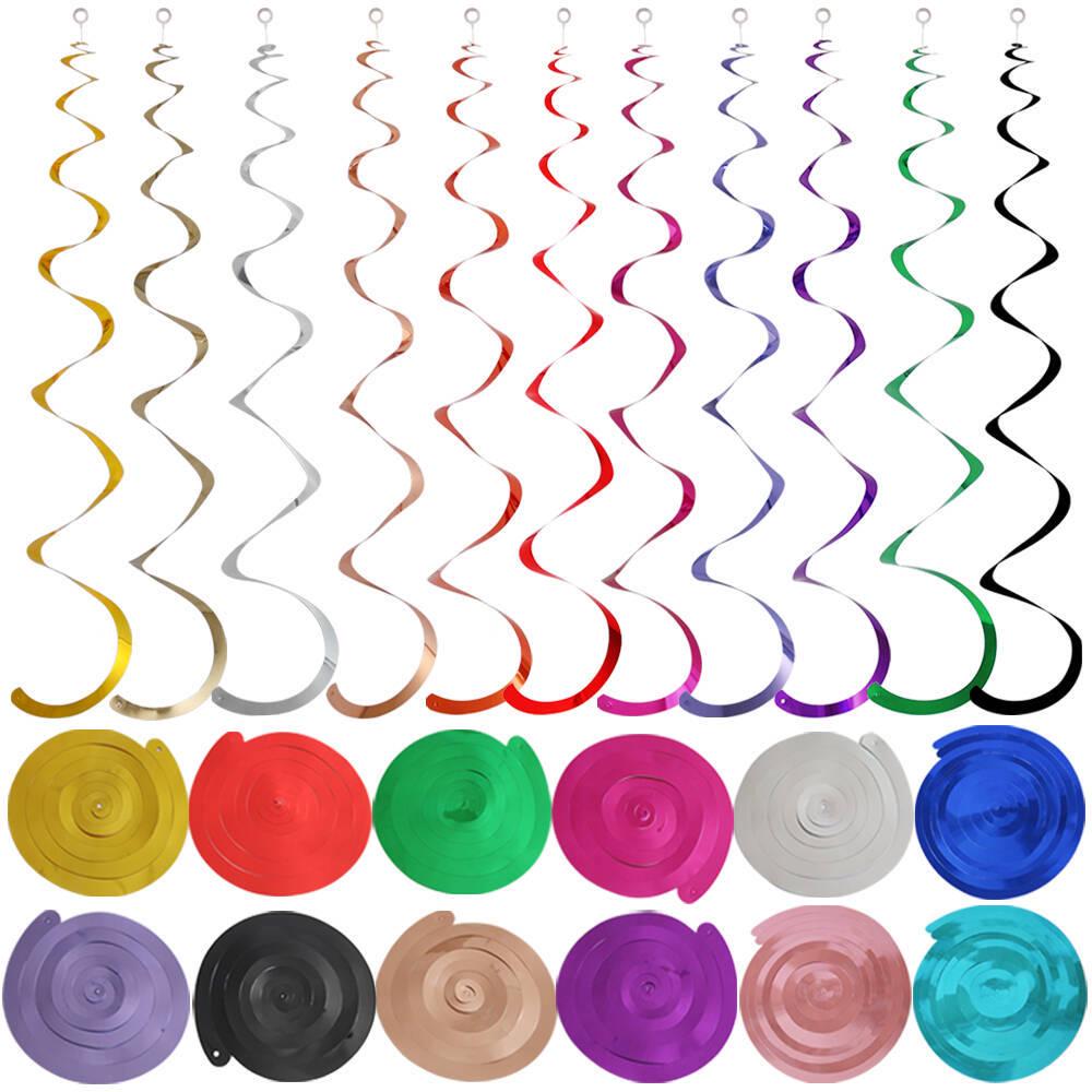 Spiral Hanging Ornament Swirl Streamer for Party, Wedding, and Festival Wall Decoration