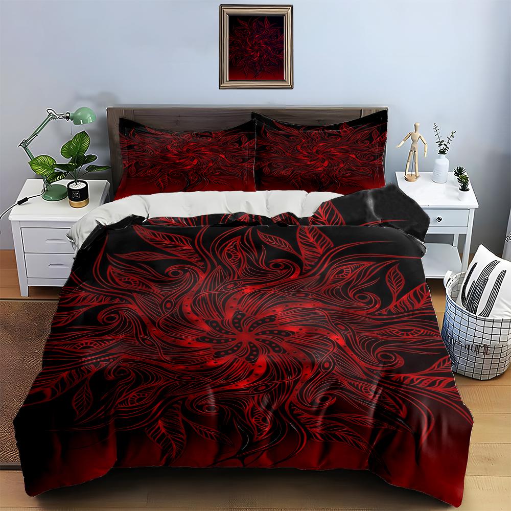 Abstract, swirling, floral. Bedding Duvet cover sets Duvet covers Pillowcases gifts (1 * Duvet Cover 2 * Pillowcases, without duvet insert)