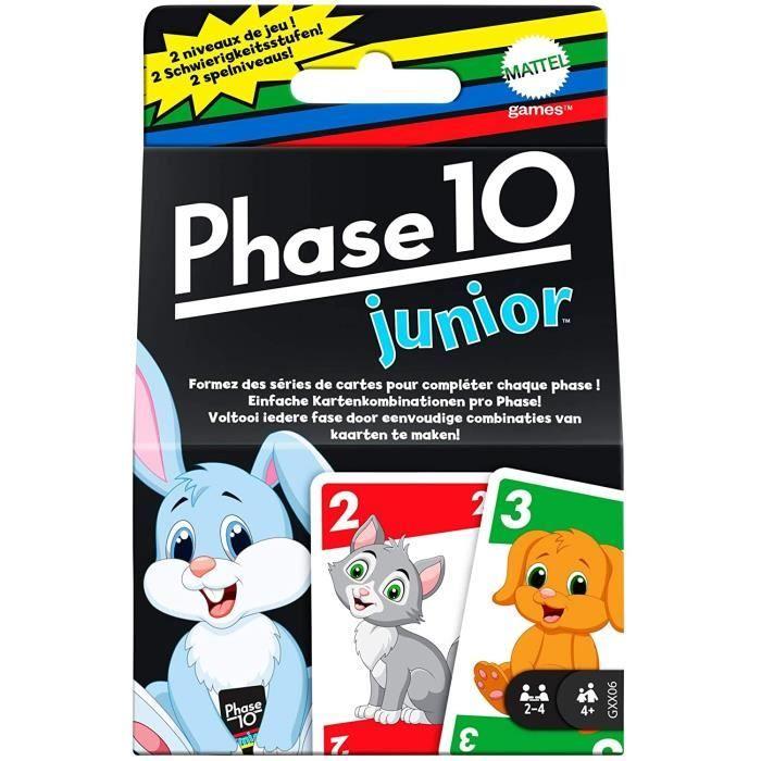 Jeu de société - Mattel - Phase 10 Junior - Multicolore - 56 cartes - 2 à 4 joueurs