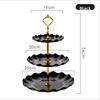 New Luxury Snack Plate Nordic Style Three-layer Fruit Plate Birthday Decoration Plastic Cake Tray for Hotel Living Room
