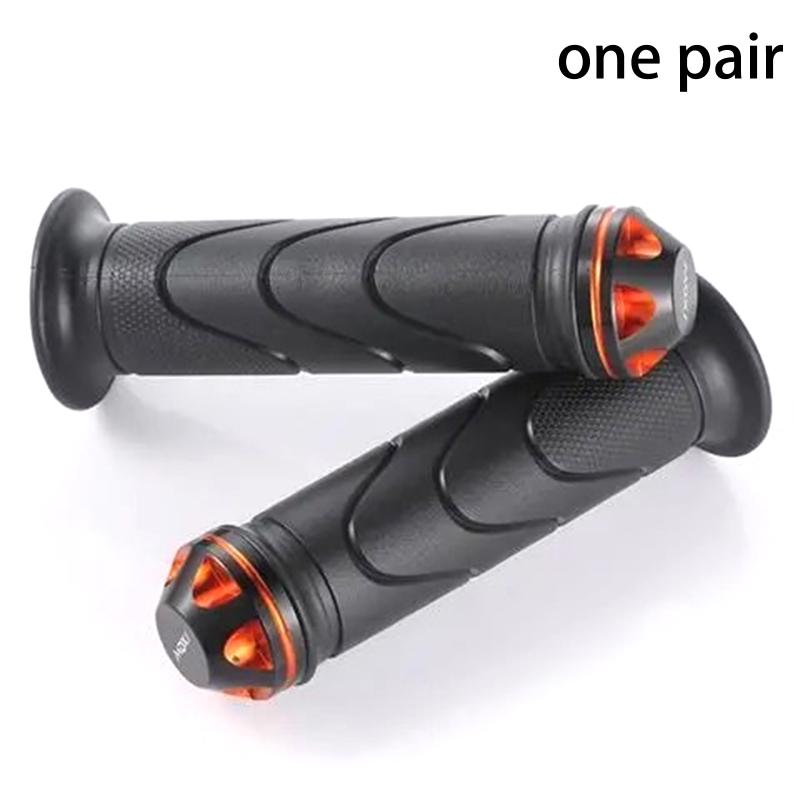 Motorcycle CNC Alloy Handlebar End Caps Universal Rubber Handlebar Trim Anti-Vibration Plugs Various Colors