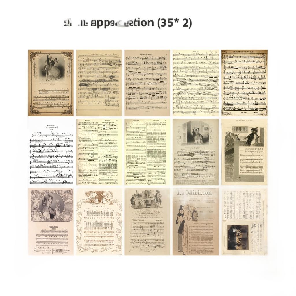 Dekorativer Zeitungdruck für Journaling, Scrapbooking und Basteln