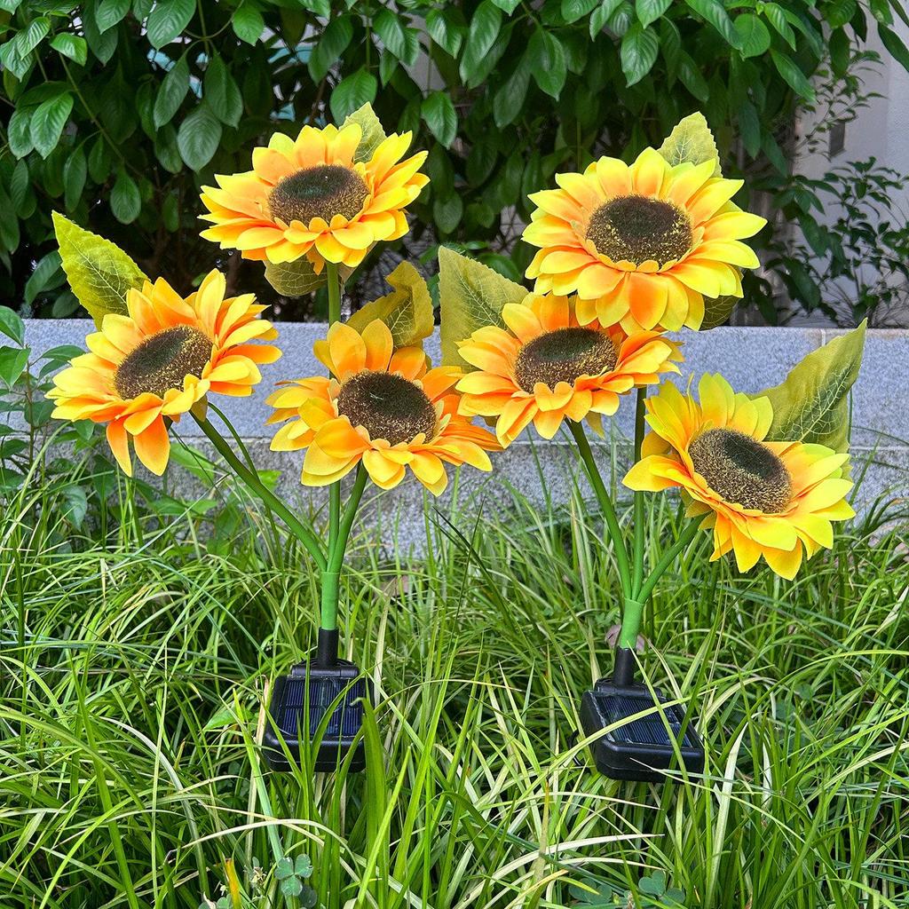 Sonnenblumen-Solarleuchte: Wasserdichte Outdoor Garten- & Balkon-Atmosphärenleuchte