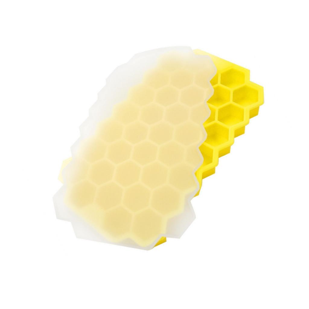 Silikonová forma na led Kreativní forma na ledové kostky ve tvaru plástve Opakovaně použitelný výrobník ledových kostek Bez BPA Forma na led s odnímatelnými víčky