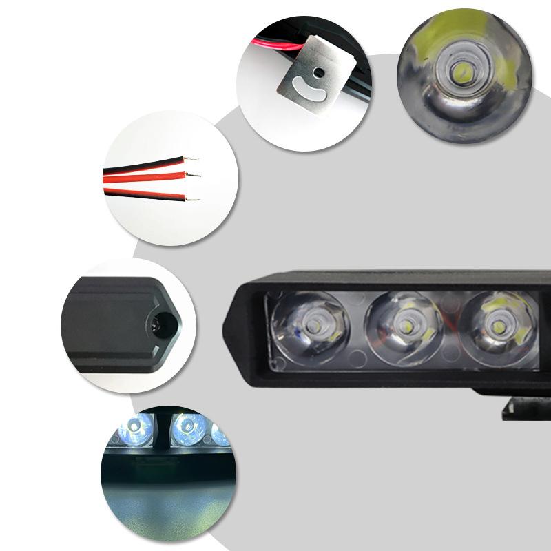 Bliț pentru motociclete Faruri cu 6 LED-uri Lampă auxiliară de înaltă luminozitate Scutere pentru vehicule electrice Becuri modificate pentru autocicletă