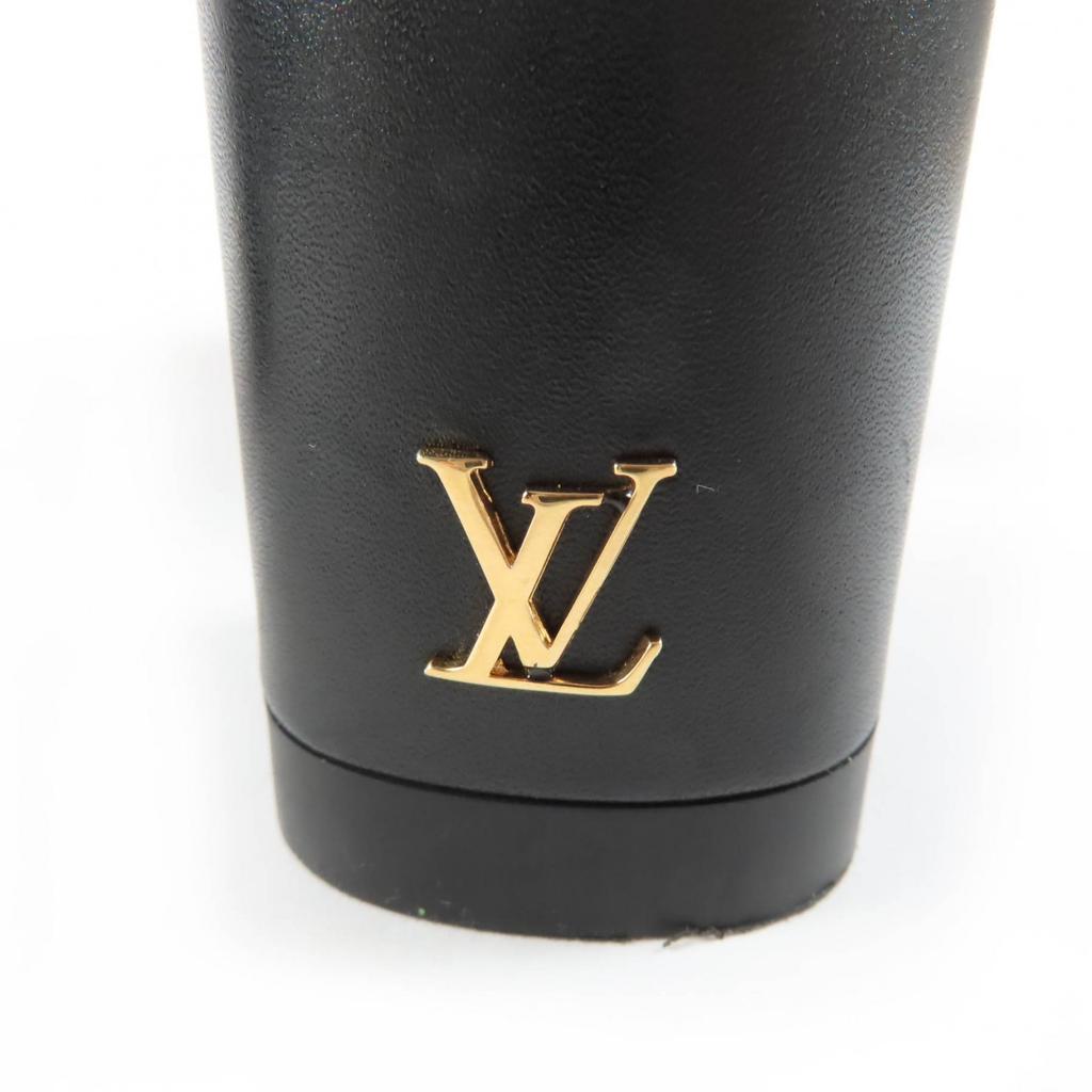 Great LOUIS VUITTON short boots Monogram leather black leather Women 35 Used