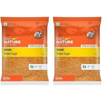 Zucchero di canna biologico al 100% Pro Nature, 1 kg (Confezione da 2)