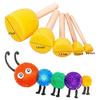 4/5pcs Mushroom Sponge Paint Daubers Wooden Handle Sponge Brushes for Kids Toddler Art Craft Stamping Graffiti DIY Painting