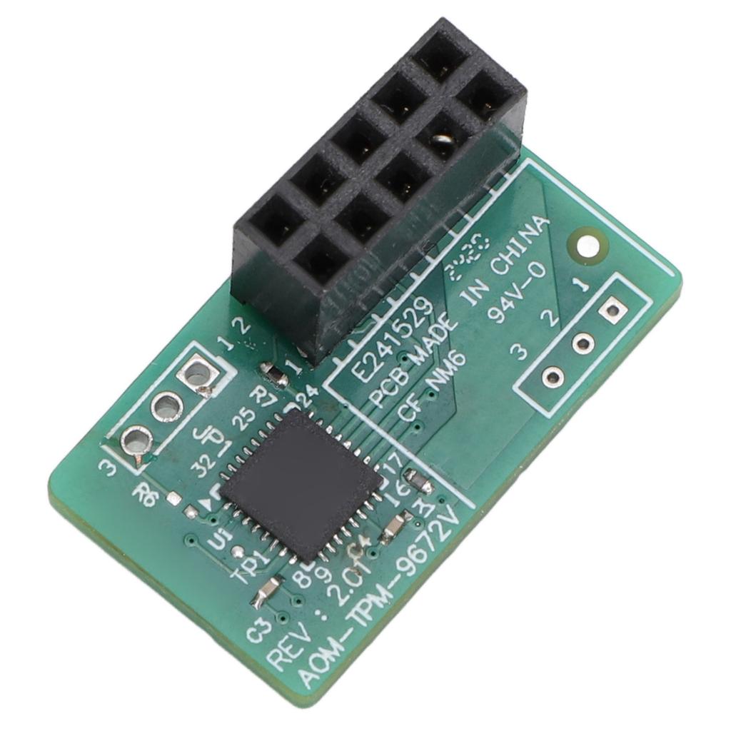 TPM 2.0 Module 10 Pin SPI Parallel AOM TPM 9672V Trusted Platform for SuperMicro Motherboard 10 Pin