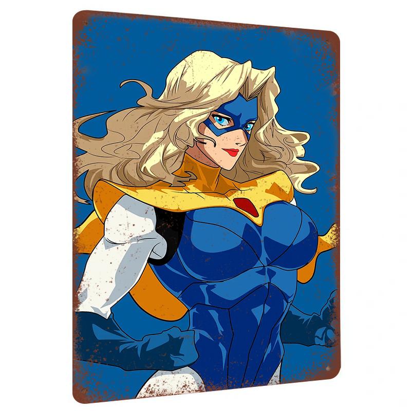 

Custom Metal Tin Sign Cartoon Anime Heroine Wall Art Home Decor Living Room Bedroom Hanging Decoration 20x30cm（7.8x11.8inch）