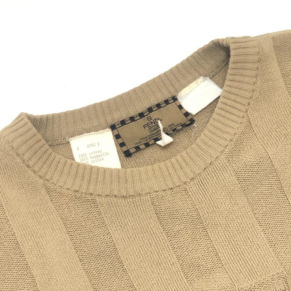 FENDI Fendi Club Zucca Pecan FF Logo Apparel tops long sleeves sweater