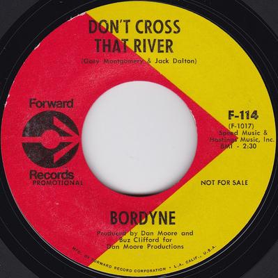 7inch Record BORDYNE - Don't Cross That River F114PROMO FORWARD US Rock Used