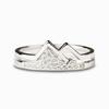 Huitan Creative Mountain Shaped Finger Ring Women Shiny Cubic Zirconia Exquisite Female Rings Party Daily Wear Statement Jewelry