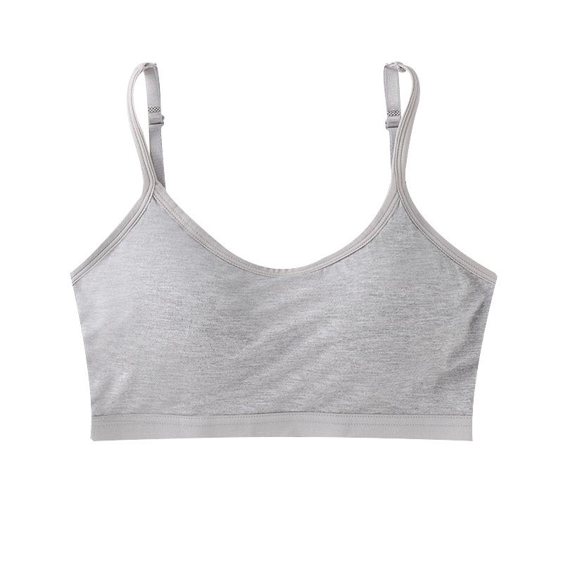 One-Piece Strapless Wire-Free Cotton Camisole Sports Bra for Women