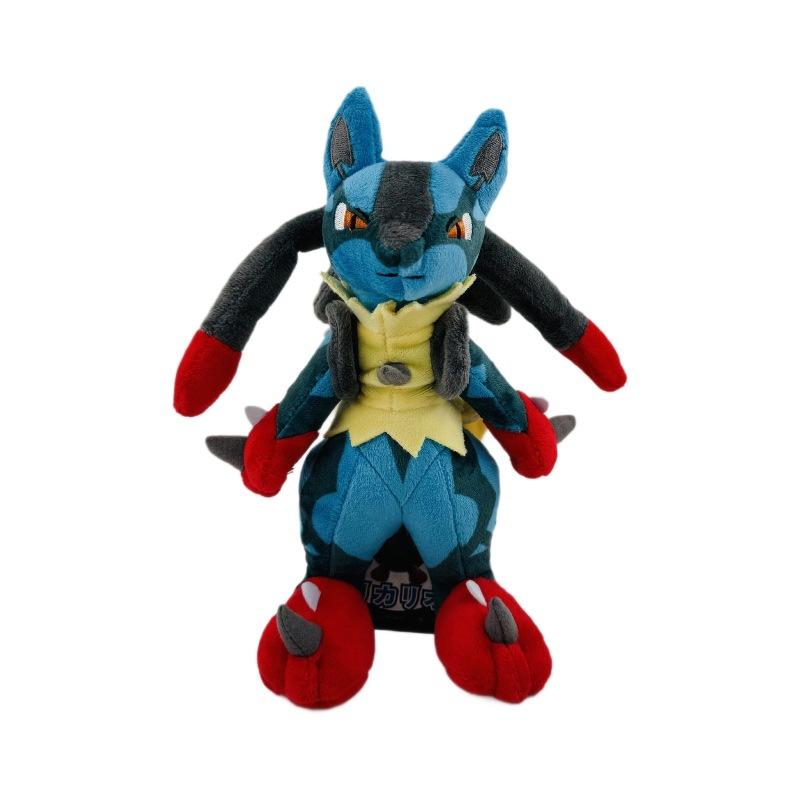 30cm Large Lucario Plush Doll, Mega Evolution Shiny Lucario Stuffed Toy, Cartoon Collectible Figure See description