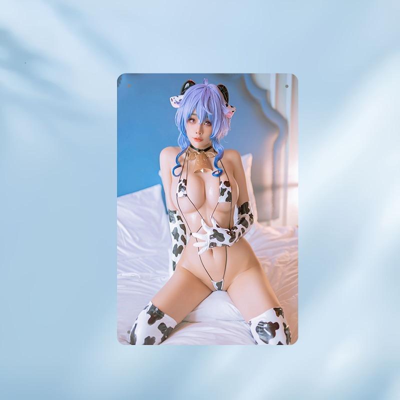 Lamiere Pin-Up Girl, Decorazione Metallica per Officina Garage 20x30cm