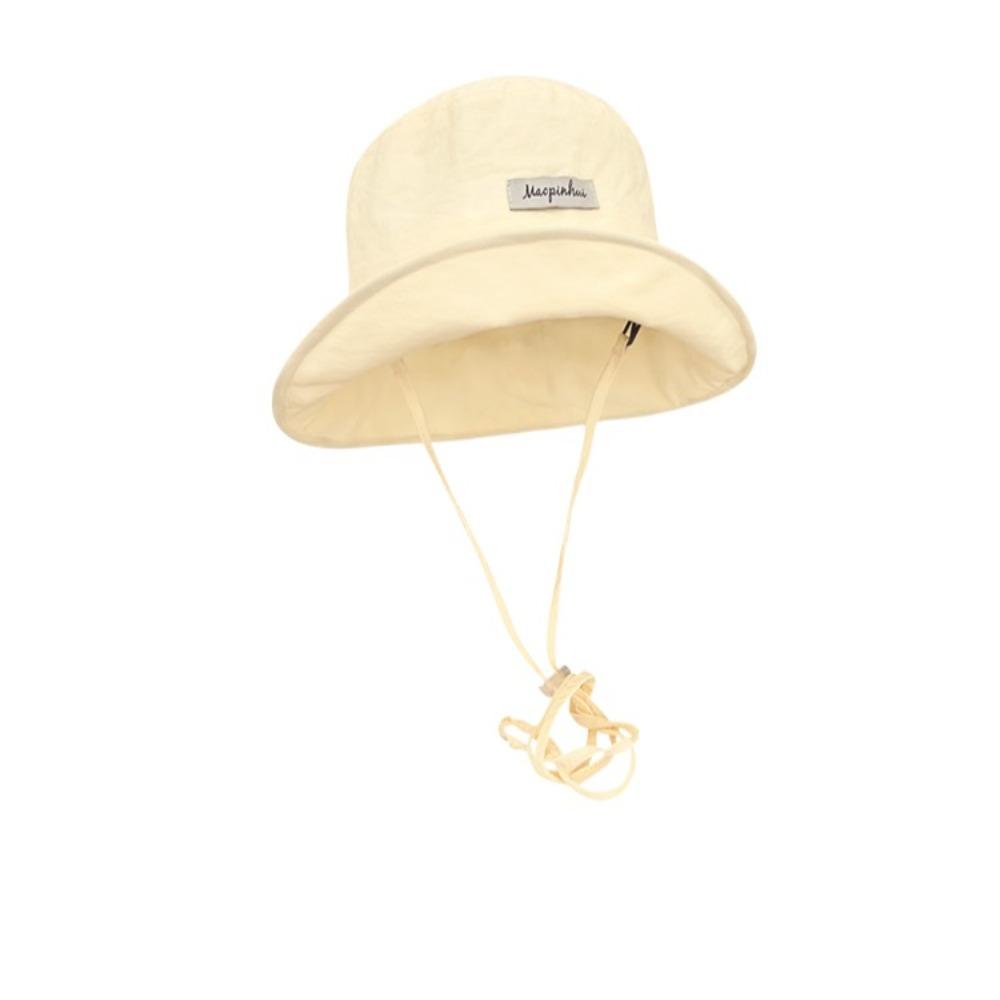 

Sunshade Sun Hat Wide Brim Outdoor Fishing Cap Fashion Drawstring Bag Summer жовтий