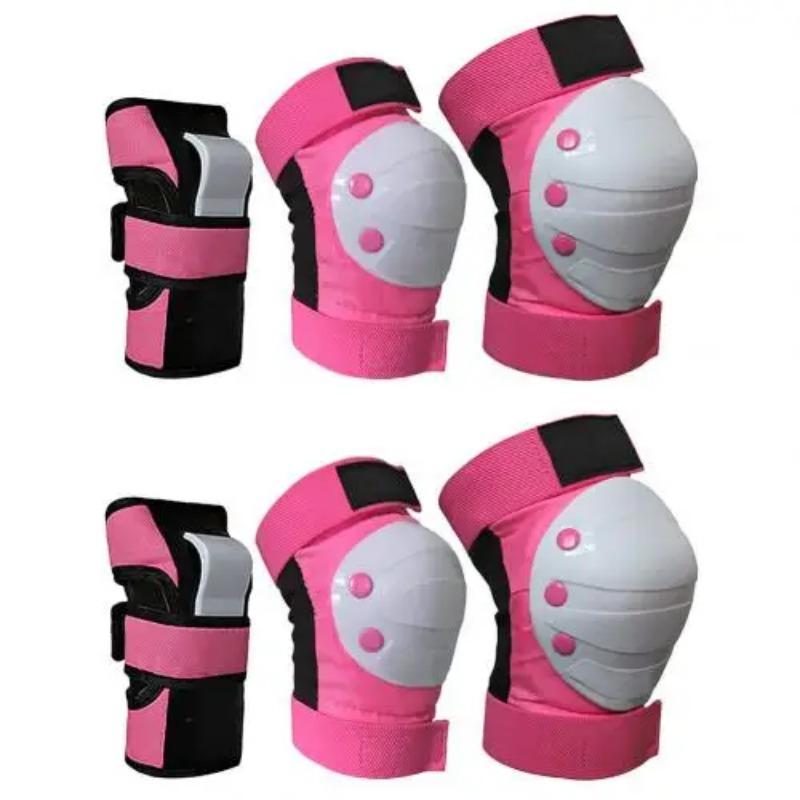 

Детские наколенники, комплект защитного снаряжения, наколенники с защитой запястий, защитные накладки для детей для катания на роликовых коньках S