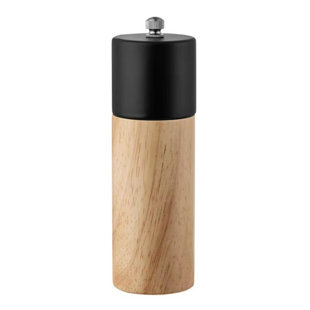Refillable Wooden Spices Grinder Ceramic Core Grinding Bottle Manual Salt Mills  Restaurant