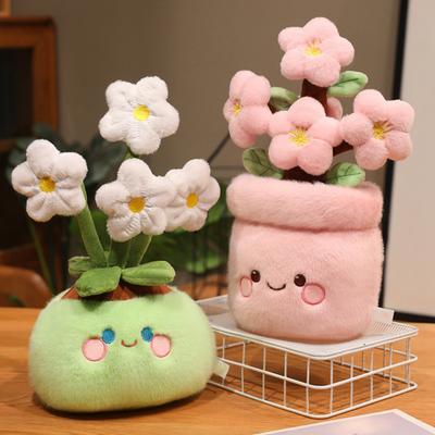 Cute Plush Vast Flower Bouquet Soft Skin-Friendly Plush Plant Doll Cute Healing Flower Shape Decorative Gift for Home Office