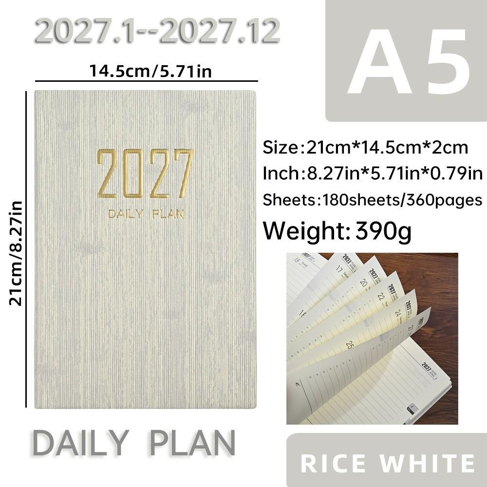 A5 2027 Agenda Book with Calendar Diary Weekly Planner New Notebooks School Office Supplies