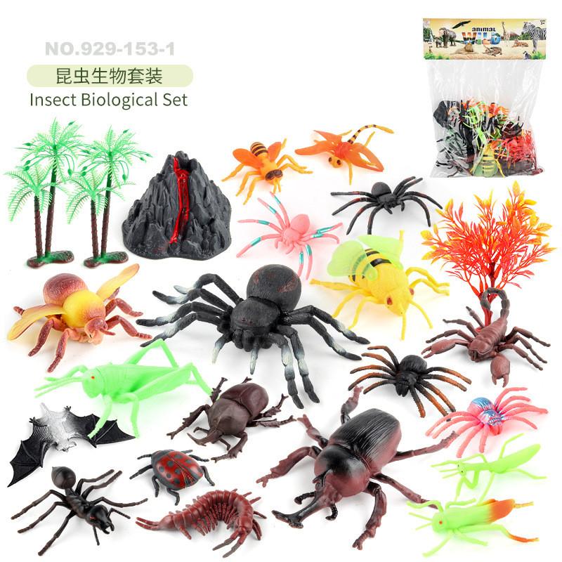 Detailed Static Pvc Insect Model Collection Featuring Frogs Ants Centipedes And Bees