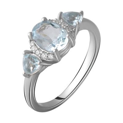 Anel de prata com topázio natural 2.332ct (2058991) 2,93 gr. 925 amostras