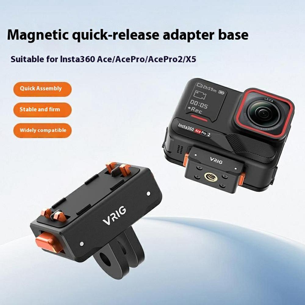 VRIG AC-42 1/4 Inch Base for Insta360 Ace Pro 2/Ace Pro/Ace Enhanced Button Feel Reduced Shake