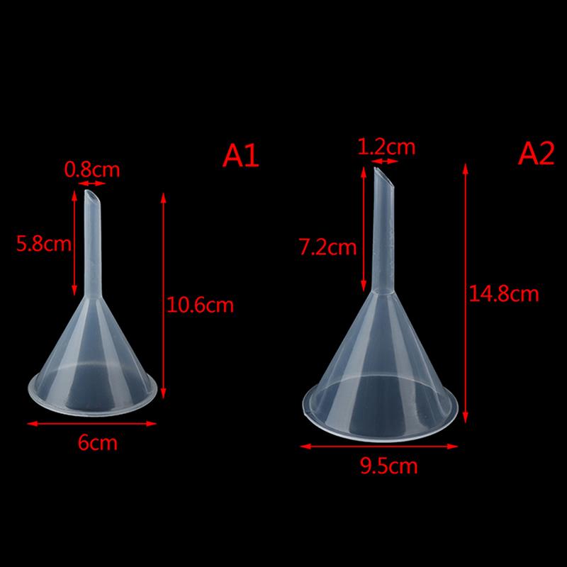 60mm 90mm Mouth Dia Laboratory Clear White Plastic Filter Funnel
