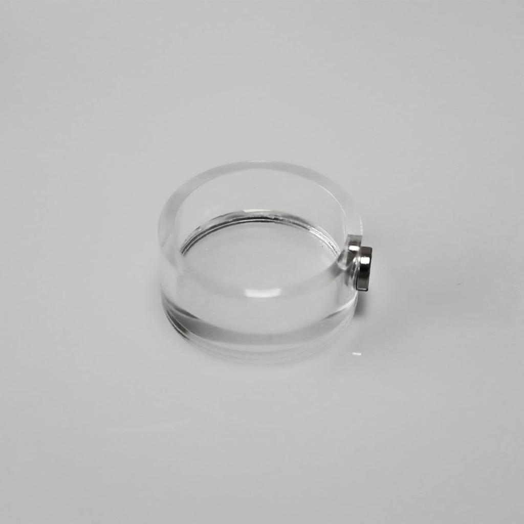 2Pcs Jumping Spider Feeding Dish, Magnetic Tiny Food Dishes Water Dish for Jumping Spider, Tarantula and Other Small Pets,Transparent