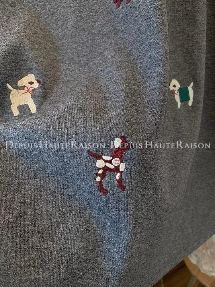 Top Holgado con Bordado de Cachorro - Camiseta de Manga Corta de Dibujos Animados Verano 2026, Versátil y Juvenil Estilo Ins