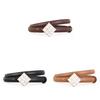Women Leather Belt With Silver Buckle For Casual Office And Daily Wear