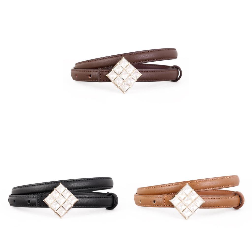 Women Leather Belt With Silver Buckle For Casual Office And Daily Wear