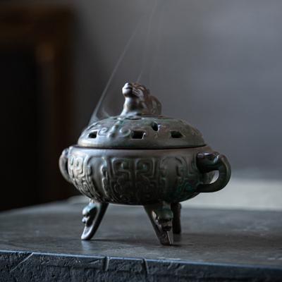Retro Pixiu Plate Incense Burner Household Indoor Incense Burner Incense Sandalwood Burner Agarwood Mosquito Coil Tray