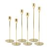 3/6Pcs/Set Vintage Tall Metal Candlestick Pillar Taper Candle Holder Home Living Room Christmas Wedding Party Candle Stand Dining Table Centerpiece