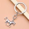 Creative Horse Metal Keychain Vintage Horse Pendant Keyring Bag Key Hanging Decoration New Year Mascot Souvenir Gift