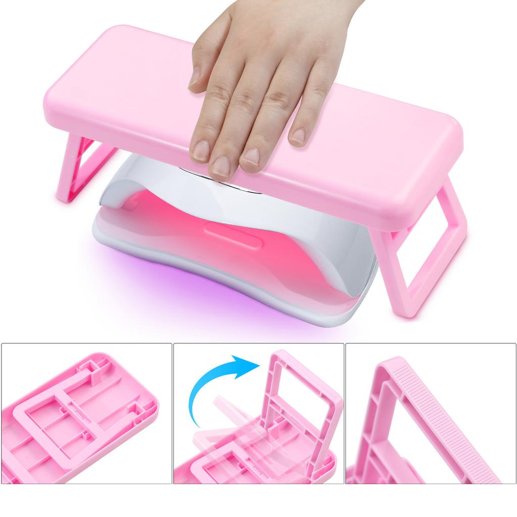 Nail Arm Rest Foldable Nail Hand Rest PU Leather Nail Pad Cushion Practical Nail Hand Pillow for Manicure Salon Use