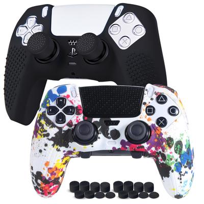 JYXETOV PS5 Edge Controller Silicone Free Can Be Charged with the Original Printing Pattern Cover, Ergonomic, Protection, 8-button Cap, Charger,