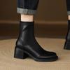Krazing Pot Microfiber Winter Round Toe Modern Platform Size 33 Boots Size 43 Women Fashion Ankle Boots