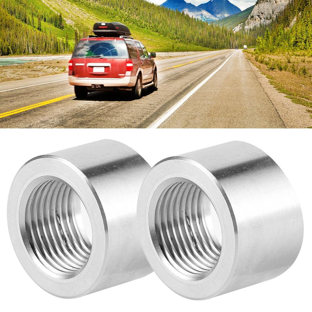 2PCS Oxygen Sensor Bung Stainless Steel SS304 M18 x 1.5 Internal Thread Notched O2 Oxygen Sensor Accessory
