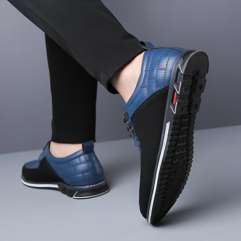 Pánské čtvercové vyšívané obchodní mokasíny