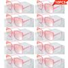 10pcs Fashionable Vintage Retro Oversized Frame Square Eyeglasses for Women Men Stylish Unisex Glasses for Everyday and All Kinds of Occasions