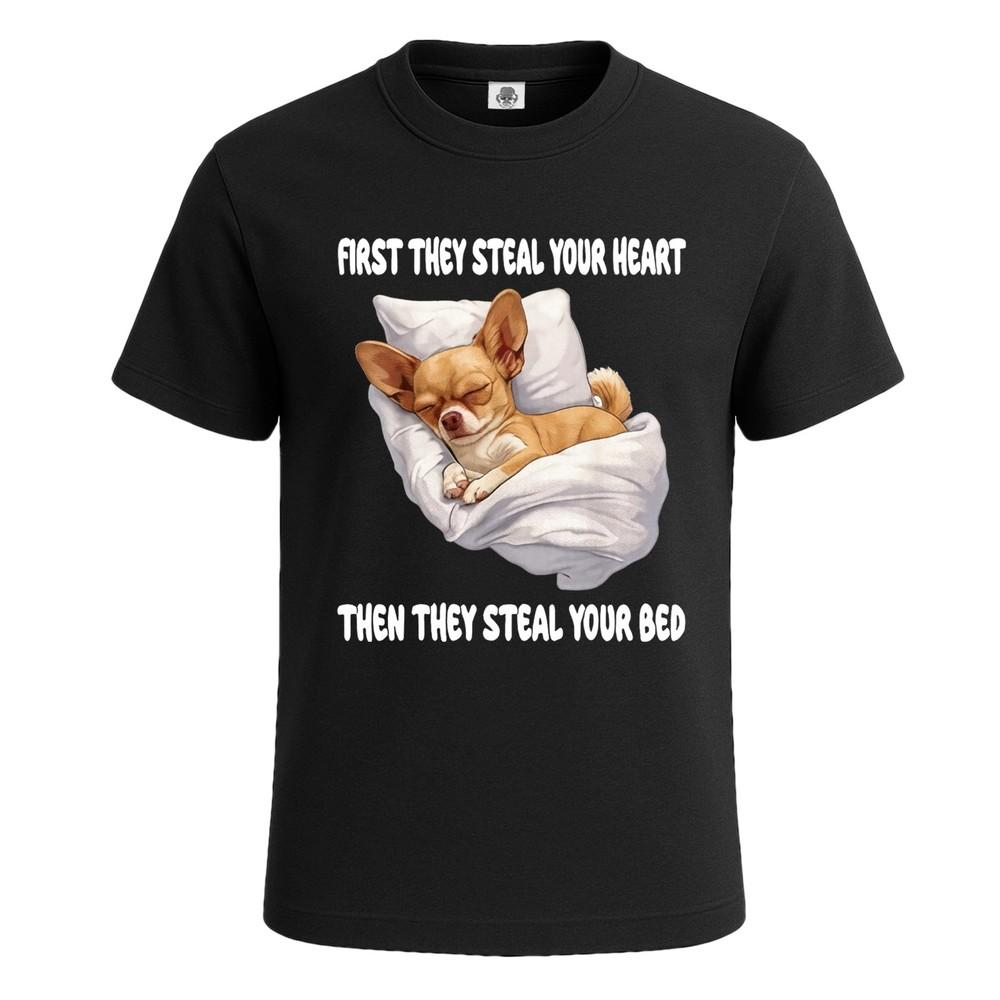 First they steal your heart graphic mens t shirt funny novelty party gift top
