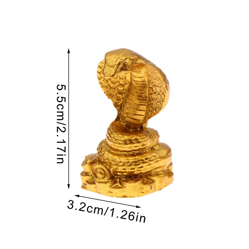 2025 Year Of The Snake Figurine Simulation Snake Resin Ornaments Sculpture Statue Chinese Style Tabletop Lucky  Year Gift