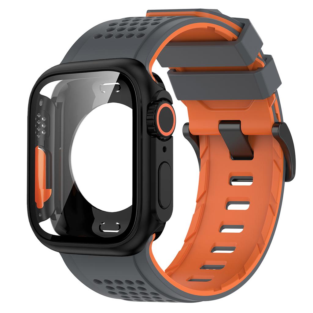 Silicone Band PC Case+Strap Screen Protective Cover for Watch 11 10 9 8 7 6 SE3 46mm 44mm 45mm Change To Ultra 3/2 49mm