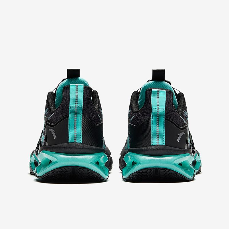 Anta Kids Energy Ring 10.0 Trendy Cool Non-Slip Durable Low-Top Running Shoes Men running shoes Black Fluorescent-Water-Green 312445588-5