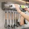 Stainless Steel Utensil Storage Rack Wall Mounted Spoon Ladle Holder  Kitchen Storage